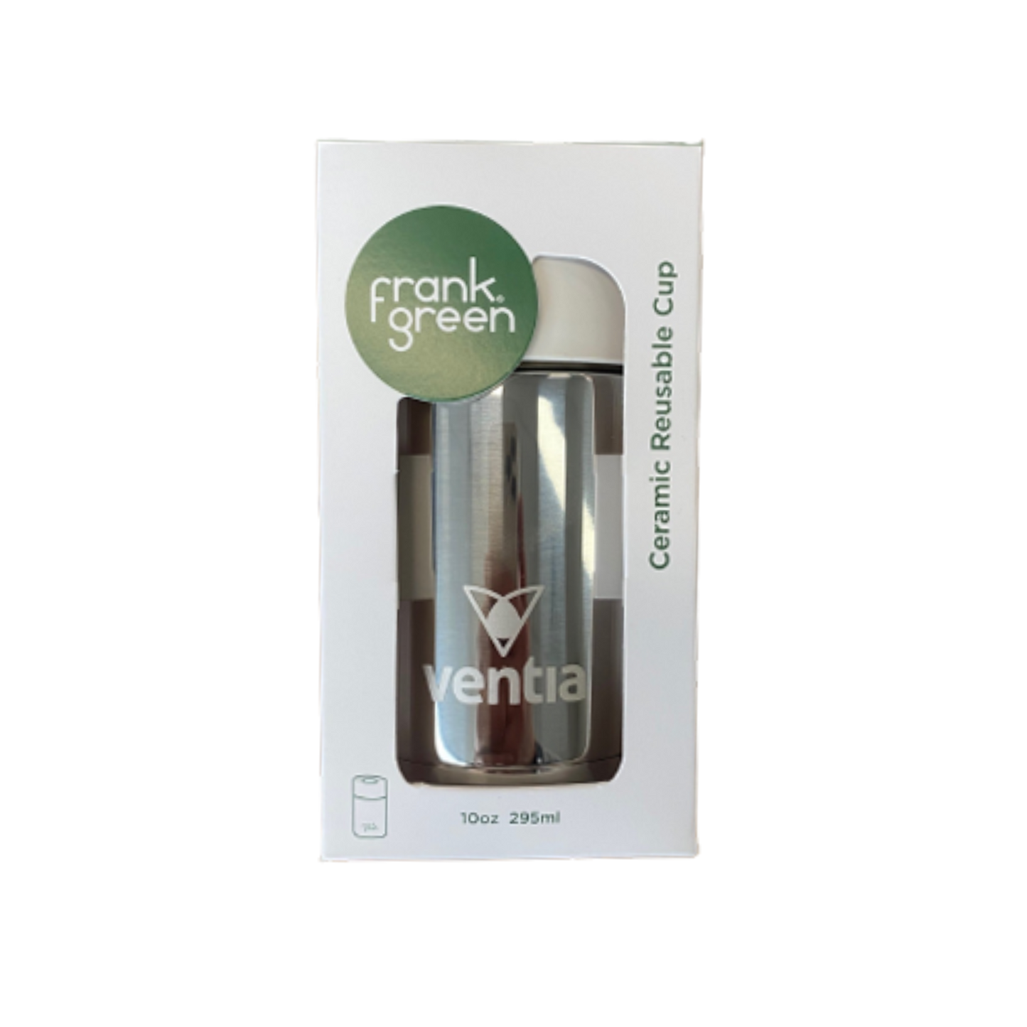 Silver Frank Green 12z Ceramic Reusable Cup