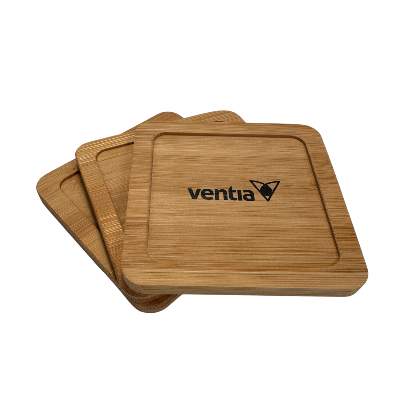 Ventia Bamboo Coffee Coasters Set of 4