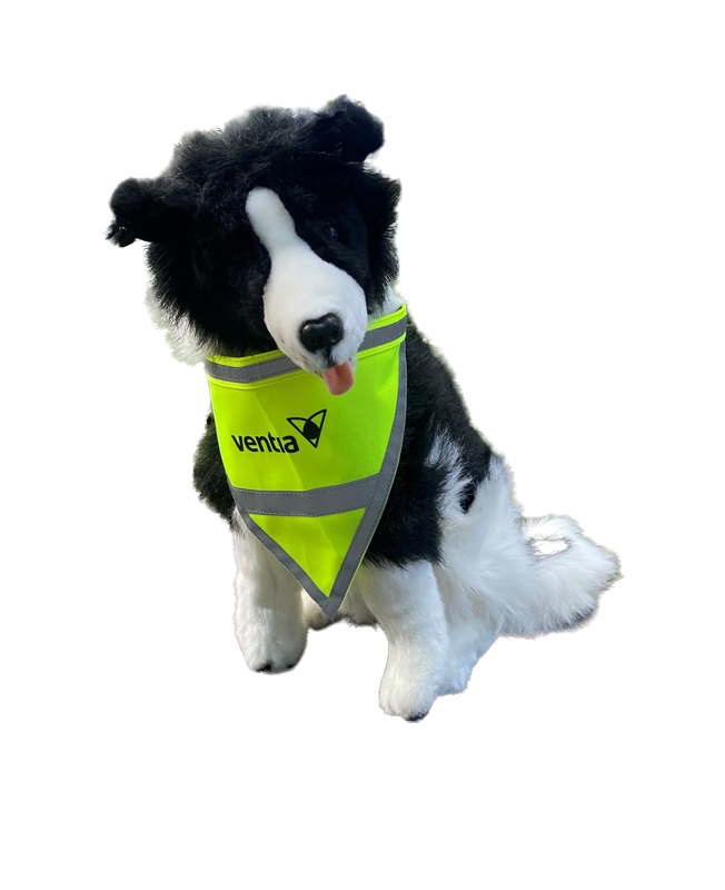 Fluorescent Yellow Reflective Dog Bandana