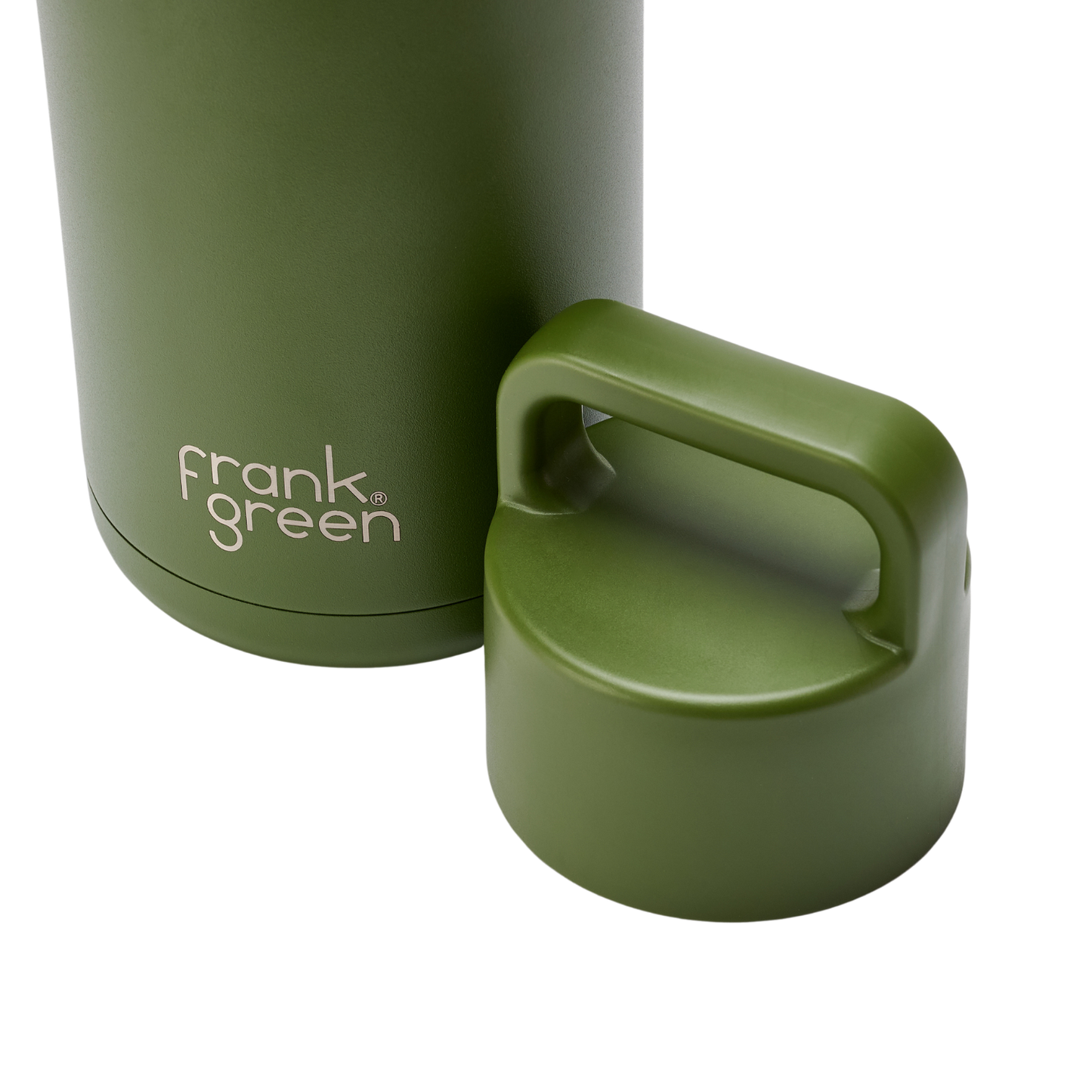 Khaki Frank Green Ceramic Bottle with Grip Lid - 34oz / 1,000ml