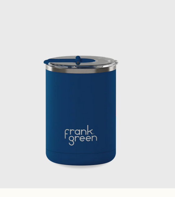 Deep Ocean Frank Green 12z Ceramic Reusable Cup With Hinge Lid