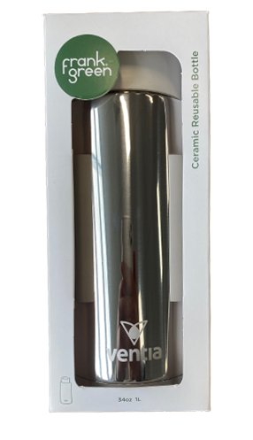 Silver Frank Green 34oz / 1,000ml Reusable Bottle