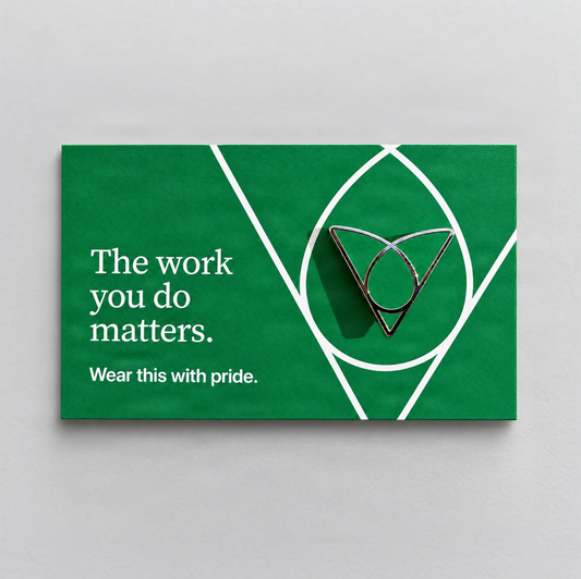Ventia Full V Lapel Pin On Backing Card