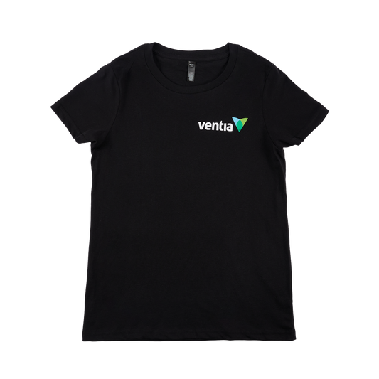 Ventia Womens Black Tee