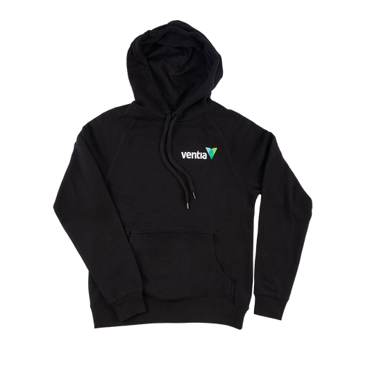 Ventia Womens Black Hoodie - Full Colour