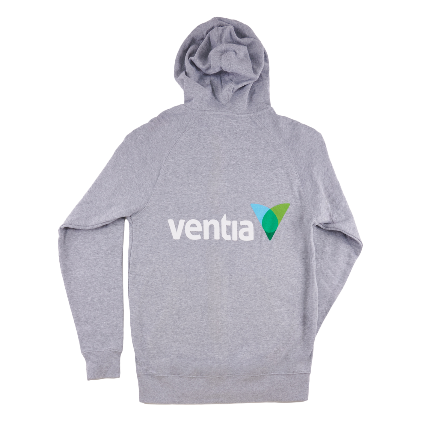 Ventia Mens Grey Hoodie with Zip - Full Colour