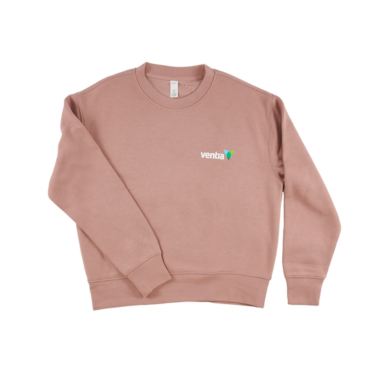 Womens Hazy Pink Relax Crew