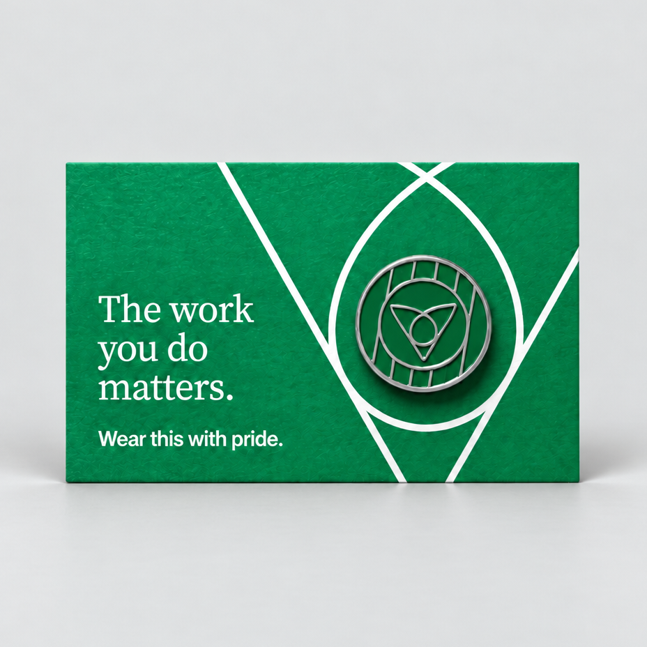 Ventia Lapel Pin On Backing Card