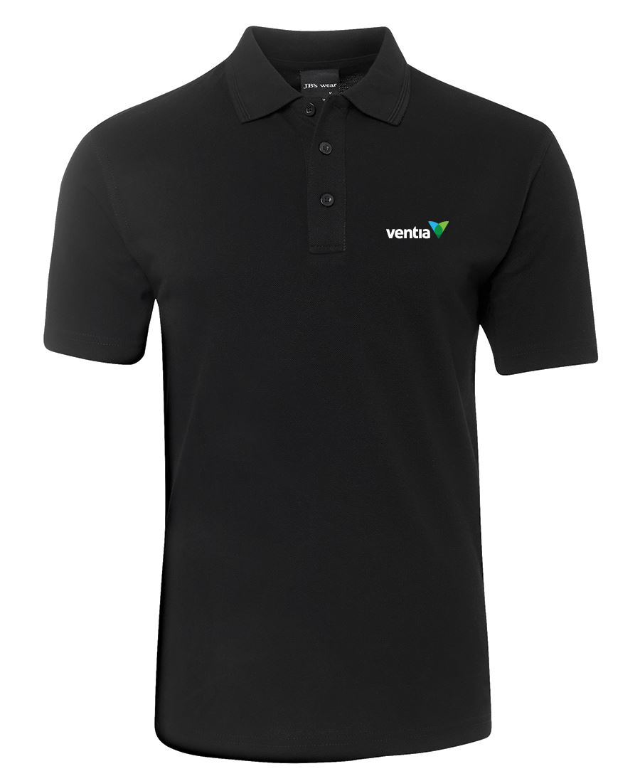 Ventia Black Unisex Polo