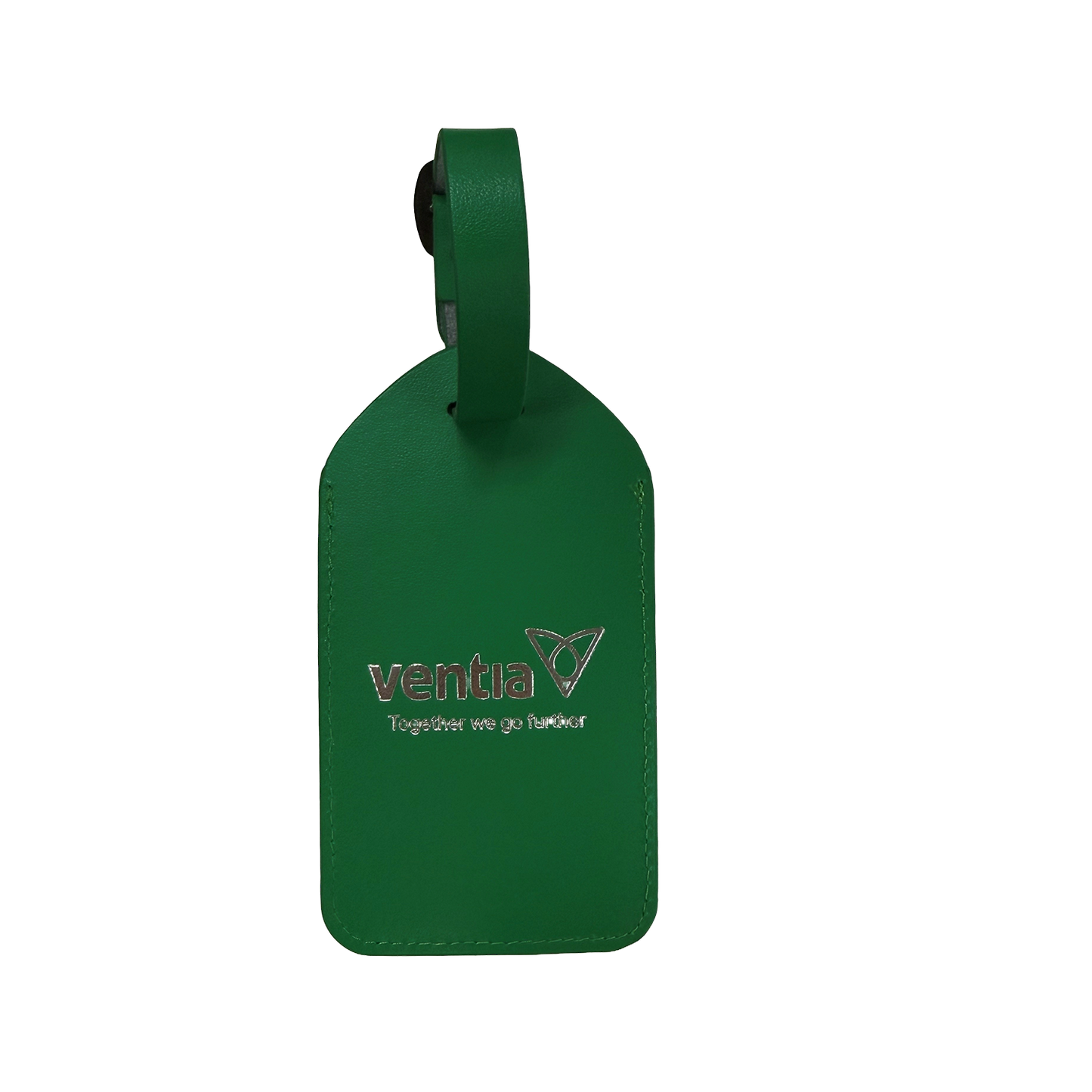 Ventia Leather Signature Green Luggage Tag
