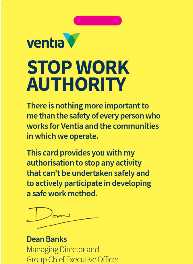 Ventia Stop Work Authority