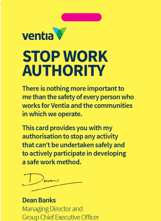 Ventia Stop Work Authority