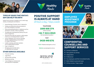 Healthy Minds EAP DL Brochure Australia pack of 10